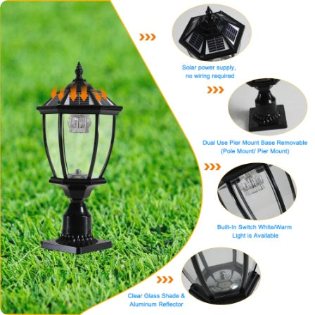 Verdolux™ Solar Lantern – Vintage LED for Pathways